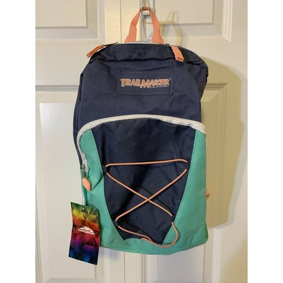 NEW‎ TRAILMAKER CLASSIC FULL SIZE 17" INCHES FULL SIZE BACKPACK BLUE NWT - Picture 1 of 6